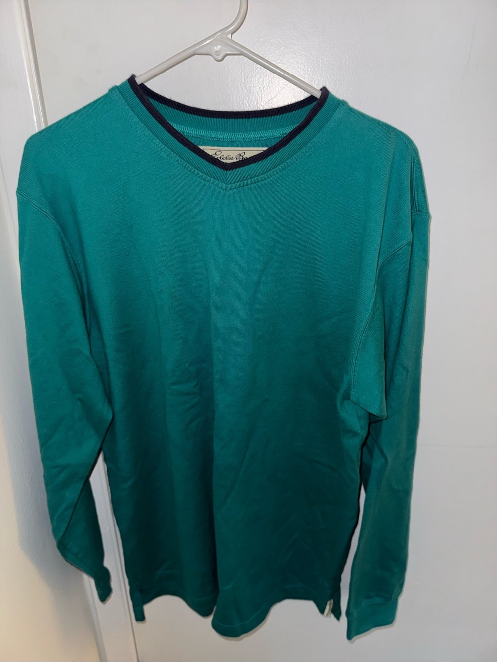 Eddie Bauer Vintage Teal Long-Sleeve Pullover